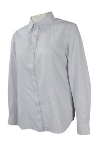 R248 團體訂做長袖恤衫 設計淨色修身恤衫 自製員工制服恤衫批發商